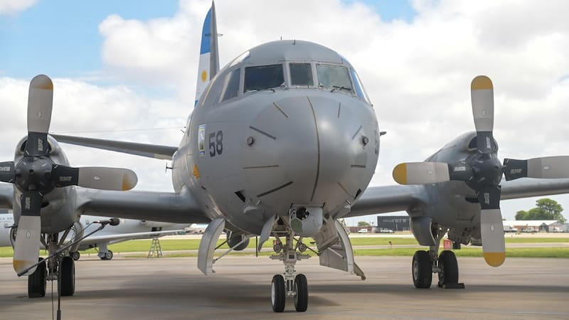 El avión de patrulla marítima P-3C Orion de la Armada.