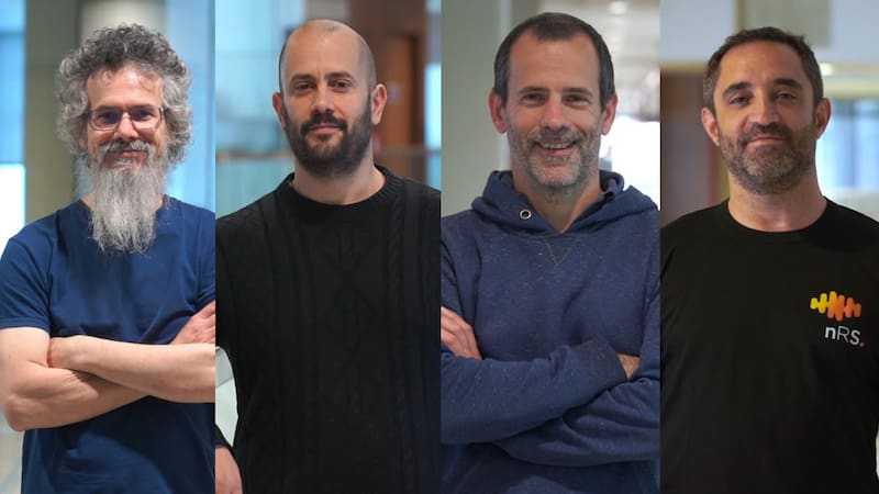 Mariano González Lebrero, Lucas Rubinstein,Esteban Mocskos y Adrián Niron, el equipo de nReal Sounds.