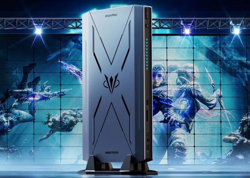 La Minisforum AtomMan G7 Pro, dotada de procesador Intel y gráficos Nvidia.