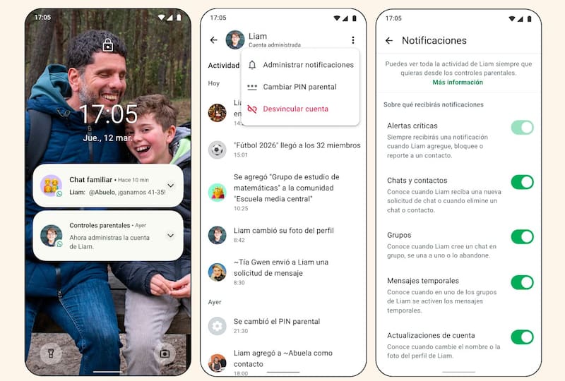 Las nuevas cuentas de WhatsApp permitirán a los padres tener mayor control sobre las interacciones de sus hijos con el mensajero.