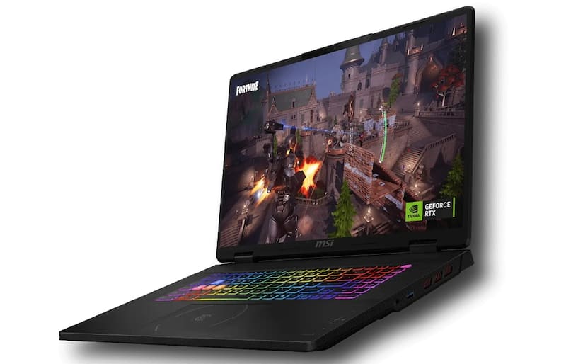 La notebook MSI Crosshair 18 HX, dotada de gráficos GeForce RTX.