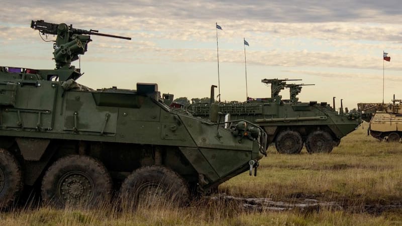 Vehículos Stryker del Ejército Argentino.