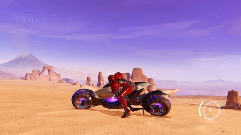La moto de Samus, una de las novedades más interesantes del juego.