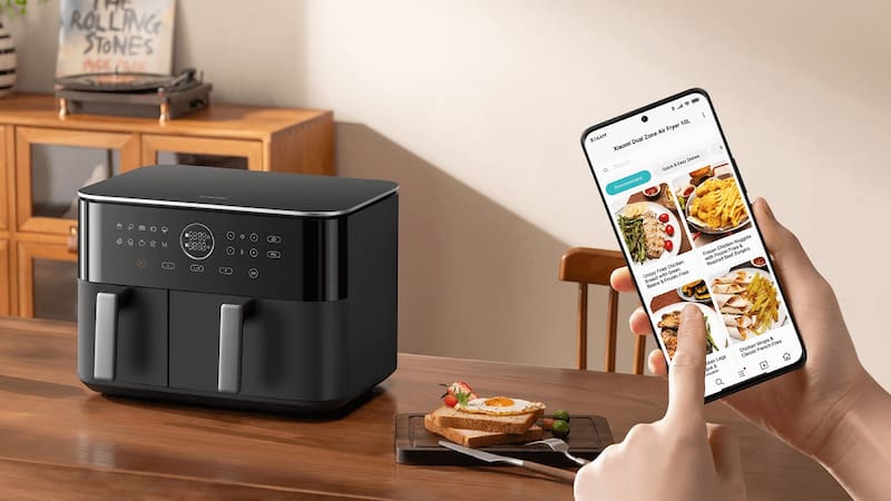 Freidora de aire de nueva generación: la app permite acceder a más de 100 recetas.