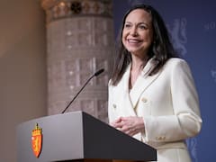 María Corina Machado llegó a Oslo y habla en público por primera vez tras un año en la clandestinidad