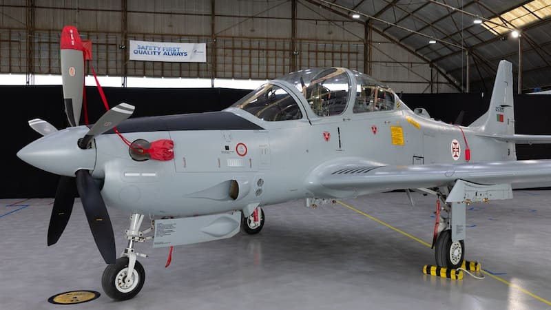 Uno de los aviones Super Tucano que recibió Portugal.