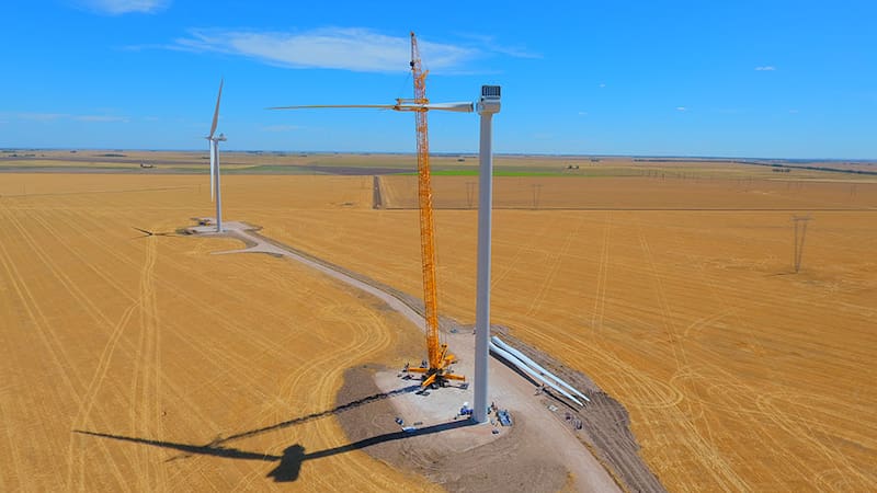 Trabajos en el Parque Eólico Corti