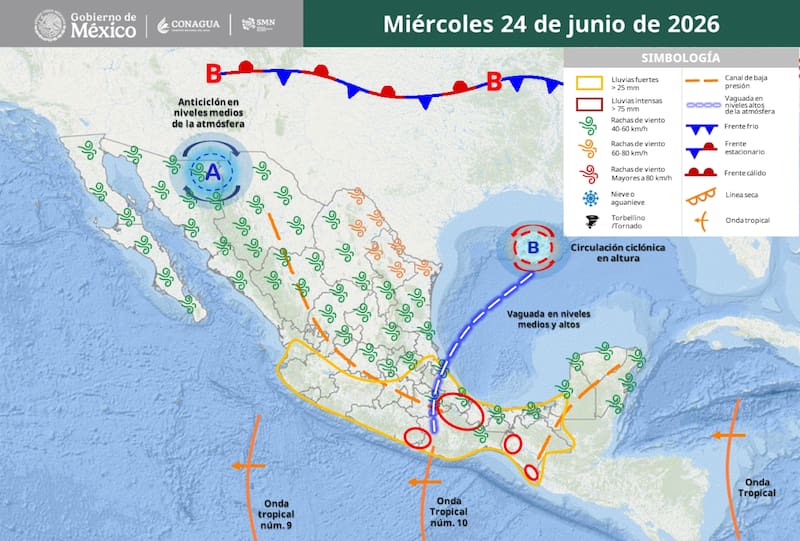 El pronóstico del tiempo para el miércoles 24 de junio. (Foto: Archivo)