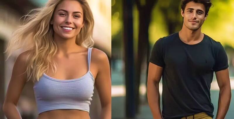 La inteligencia artificial mostró el hombre y la mujer ideales.