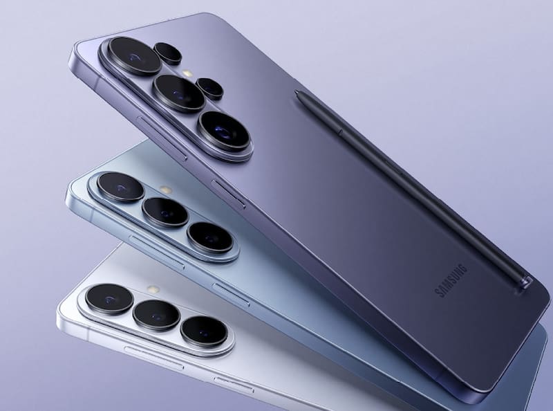 Los nuevos smartphones Galaxy S26 de Samsung.