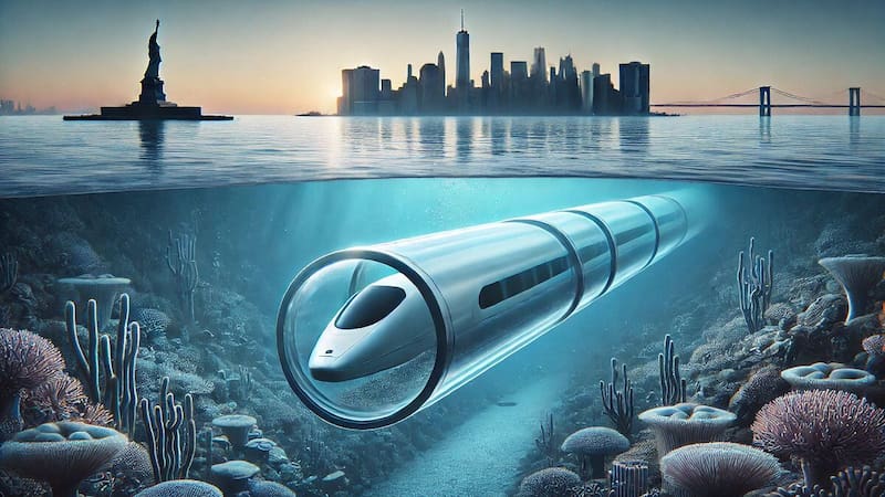 Transporte hipersónico de Elon Musk: podría viajar a través de tubos al vacío para evitar la resistencia del aire.