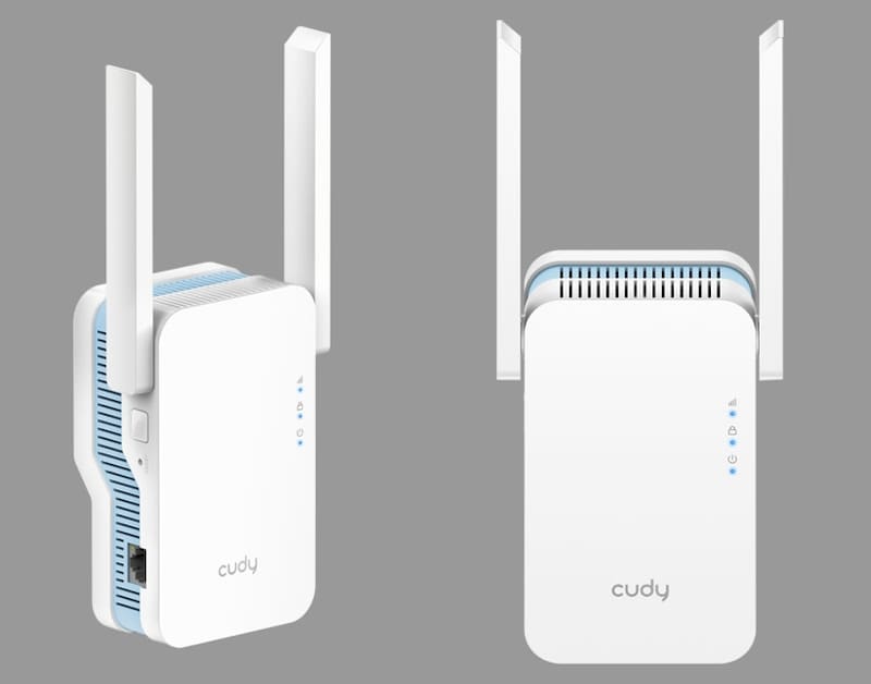 El extensor WiFi permite ampliar la cobertura de la red inalámbrica y también posee puerto Ethernet.