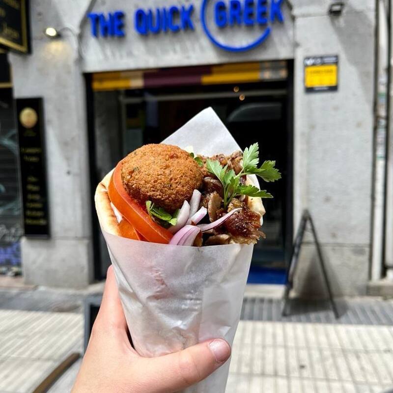 The quick Greek se especializa en comida vegana. Fuente: Instagram: @thequickgreek