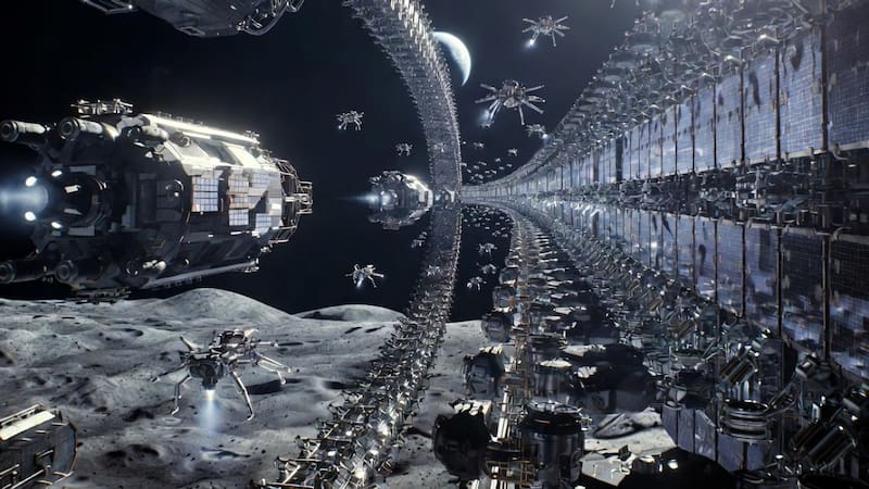 Los vehículos no tripulados serán claves para la construcción de Luna Ring.