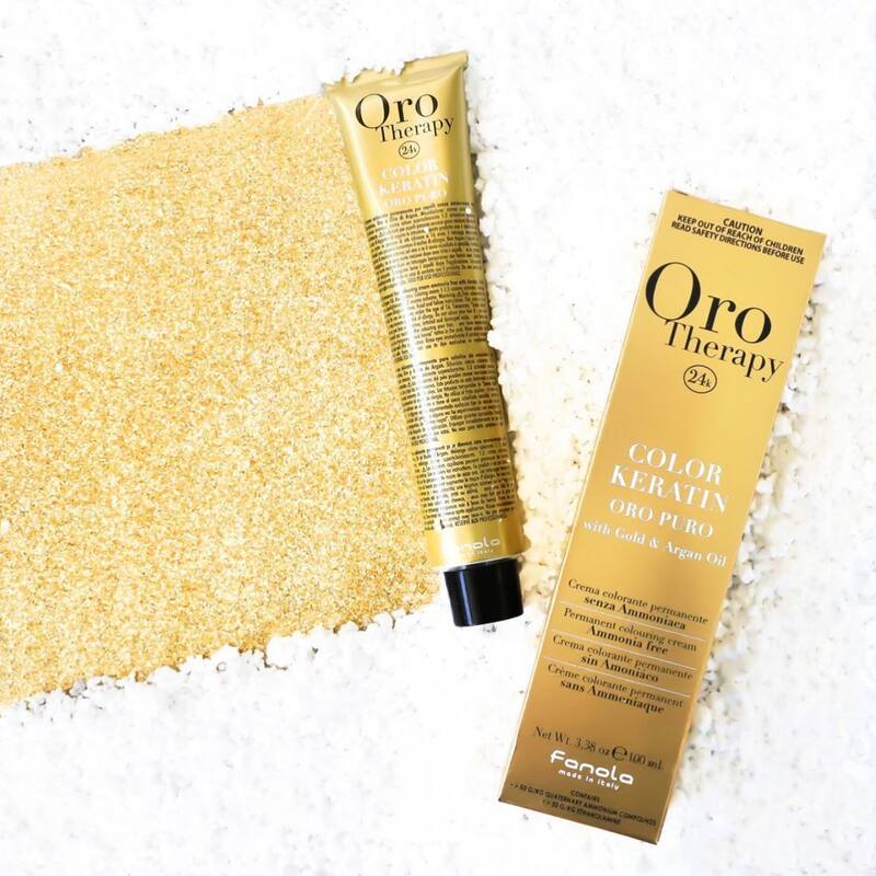 El tinte Fanola Color Keratin Oro Therapy es conocido por su alta cobertura de canas. Fuente: fanola.it
