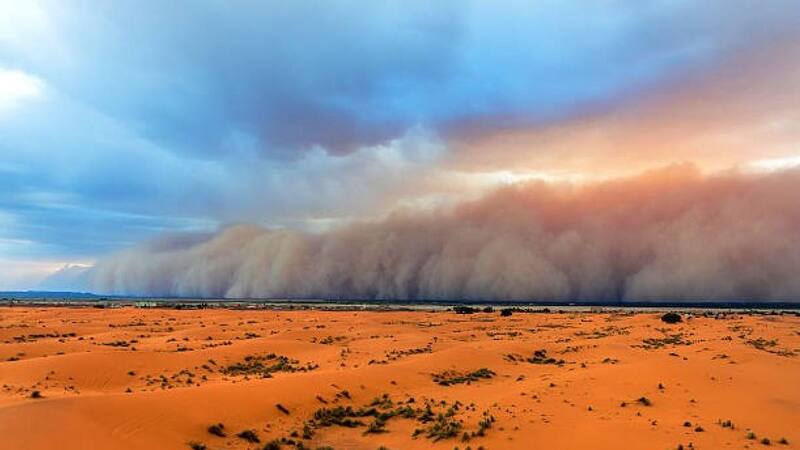 Nube de polvo en Estados Unidos. Fuente: Shutterstock