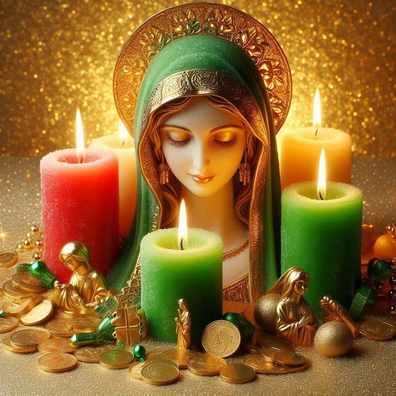 Ritual para atraer el dinero. Fuente: Bing AI.