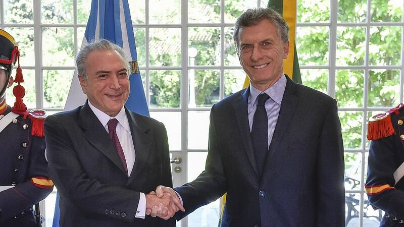 El presidente Mauricio Macri recibió a su par de Brasil, Michel Temer, en Olivos.Foto NA