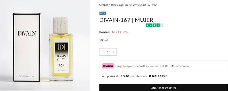 Este es el Divain-167, que llegó para competir directamente con las colonias de Mercadona. (Foto: divainparfums.es)