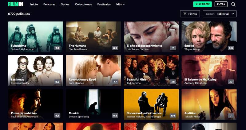 Filmin ofrece una enorme variedad de series y películas.