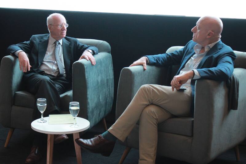 Paolo Rocca y el periodista Carlos Pagni