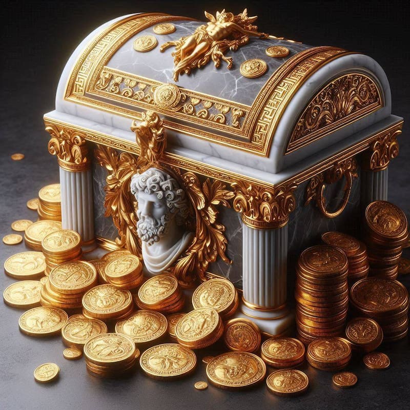 Las monedas encontradas abarcan un período cronológico desde finales del siglo VI a.C. hasta la conquista persa por Alejandro Magno en 330 a.C. (Foto: Bing AI)