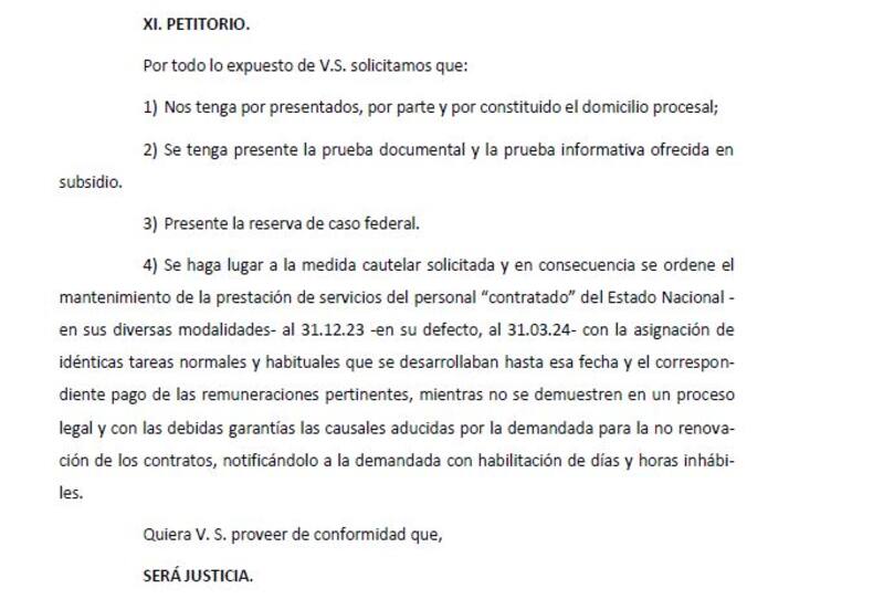 Los pedidos de la ATE al fuero contencioso administrativo por los despidos estatales. (Captura)