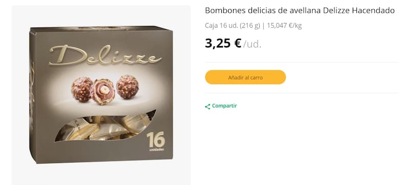 Mercadona: estos son los bombones considerados como clones de los Ferrero Rocher por muchos clientes. (Foto: www.mercadona.es).