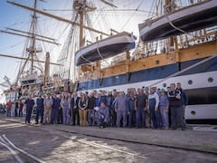 Cómo fue la escala técnica del "buque más bello del mundo" en el Astillero Río Santiago