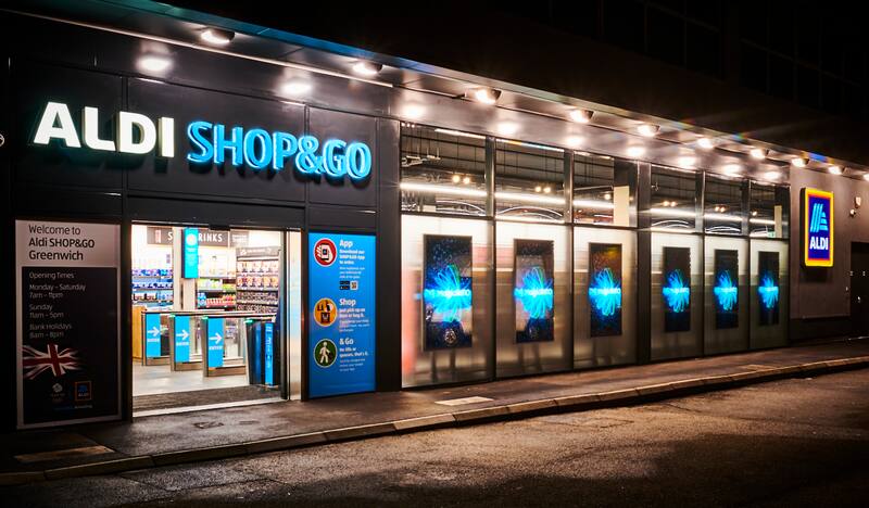 Aldi presentó su tienda "Shop & Go", donde los clientes no tienen que pasar por cajero para pagar la compra.(Fuente: Aldi)