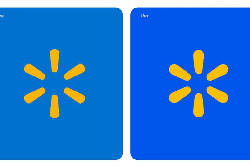 Los cambios del nuevo logotipo de Walmart. Fuente: Archivo.