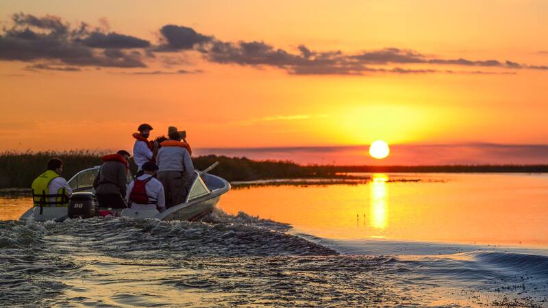 En los esteros hay paseos en lancha por el Portal Carambola. (Foto: Turismo Corrientes).