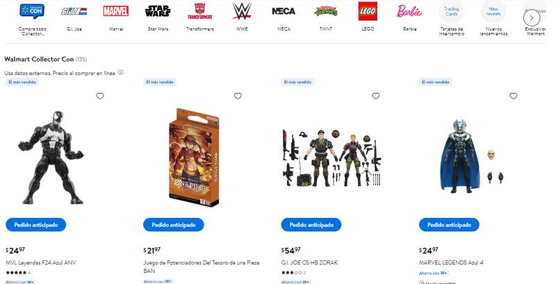 La gran cadena de supermercados Walmart también tiene ofertas para el día del niño. Fuente: