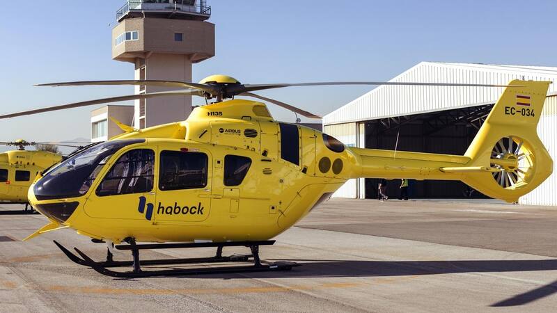 La flota de Habock Aviation se compone principalmente de helicópteros.
