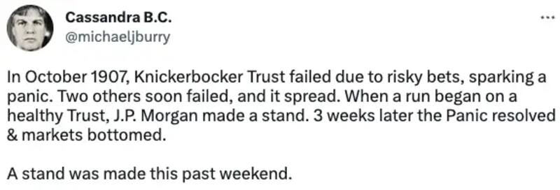 Uno de los tweets publicados por Burry en los últimos días, que luego borró. (Captura)