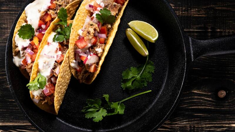Los tacos ocupan un lugar en la lista de manjares mexicanos.