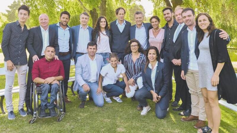 Macri, con deportistas en Olivos