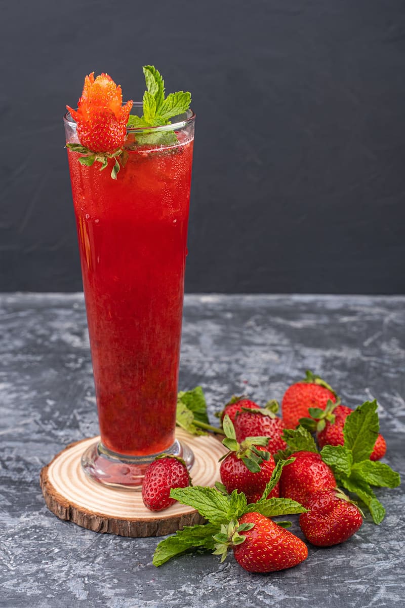 Licuado rojo. Fuente: Archivo.