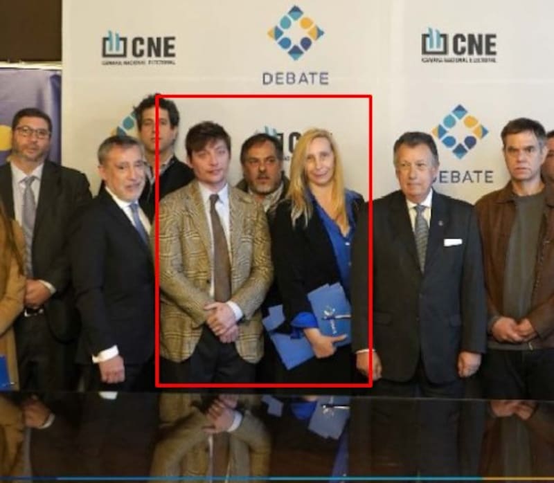 Santiago Caputo (izq.) y Karina Milei (der.). (CNE)