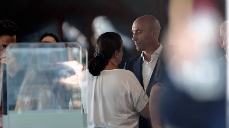 Luis Rubiales durante la asamblea extraordinara de la RFEF donde confirmó que no renunciaría a ru puesto.