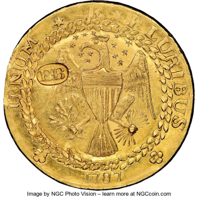 El Doblón Brasher es la moneda más cara de la numismática. (Fuente: coins.ha.com)