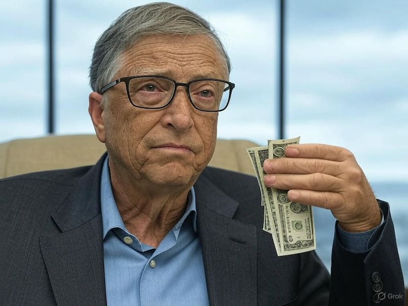 Bill Gates confirmó que regalará toda su fortuna. Fuente: Grok
