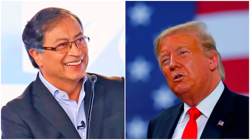 Gustavo Petro y Donald Trump.