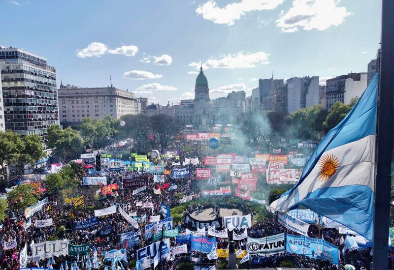 La Marcha Federal Universitaria (Claudio Fanchi/NA) en el Congreso de la Nación.