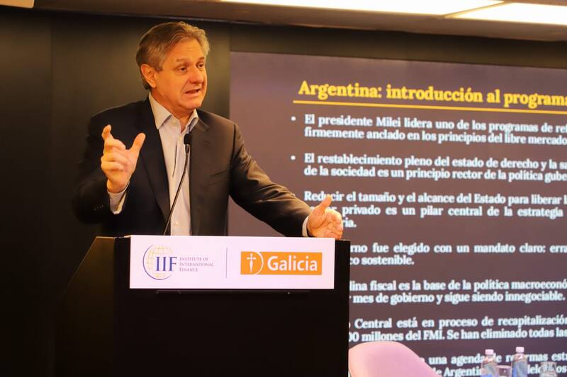 José Luis Daza, viceministro de Economía, en el seminario del IIF y Banco Galicia