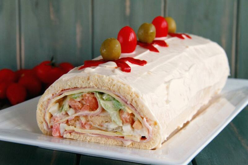 Opción salada del pionono creada en Argentina y consumida principalmente en fiestas navideñas. Fuente: Archivo