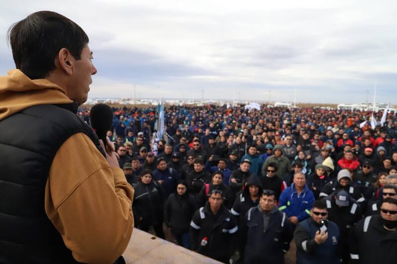 Marcelo Rucci, secretario general del sindicato de trabajadores petroleros de base en Neuquén