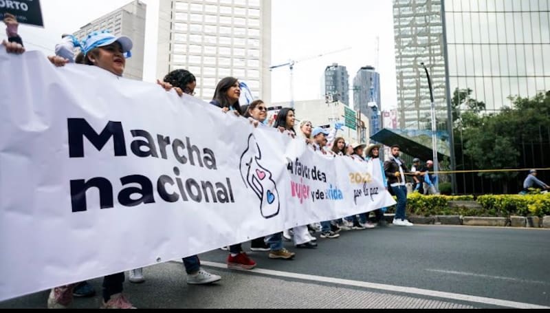 Convocan una marcha en contra a la legalización del aborto en México. Fuente: Twitter Afavormujervida