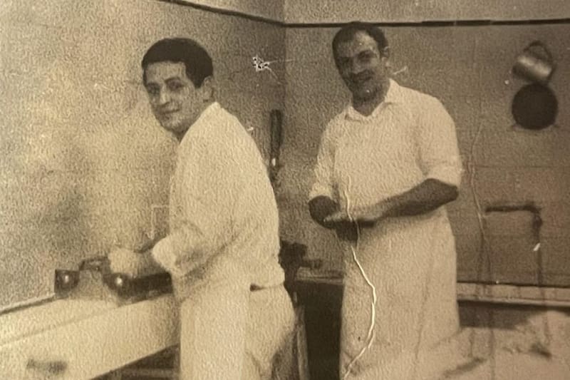 Hugo Navarro y "Cacho" Elia, los fundadores de El Topo en 1967.