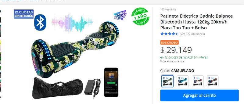 Patineta eléctrica Gadnic